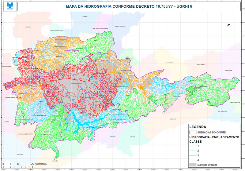 No momento você está vendo Mapas digitais de enquadramento por classes de corpos de água de São Paulo são disponibilizados