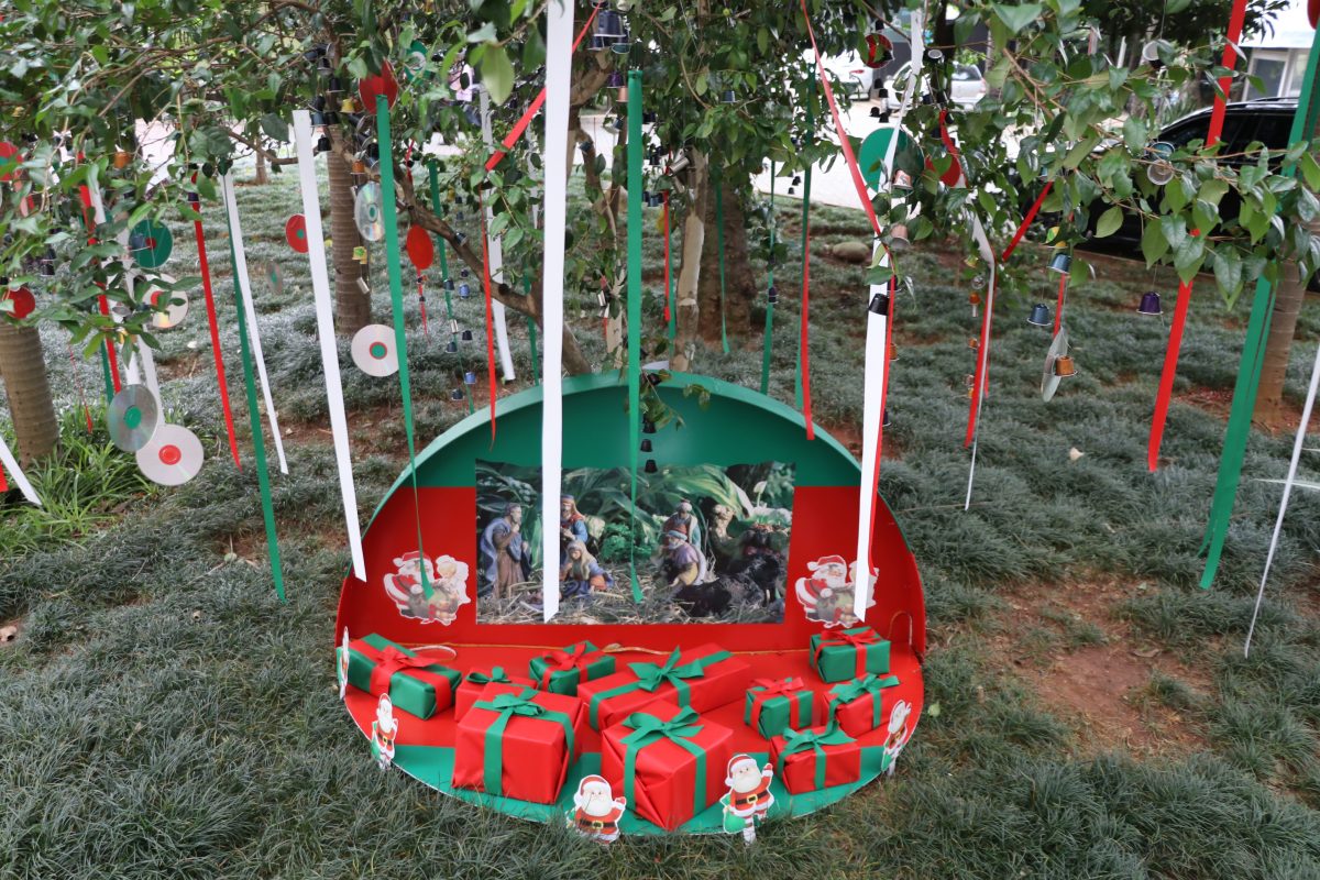 No momento você está vendo Reciclagem dá o “tom” para a árvore de Natal da CETESB