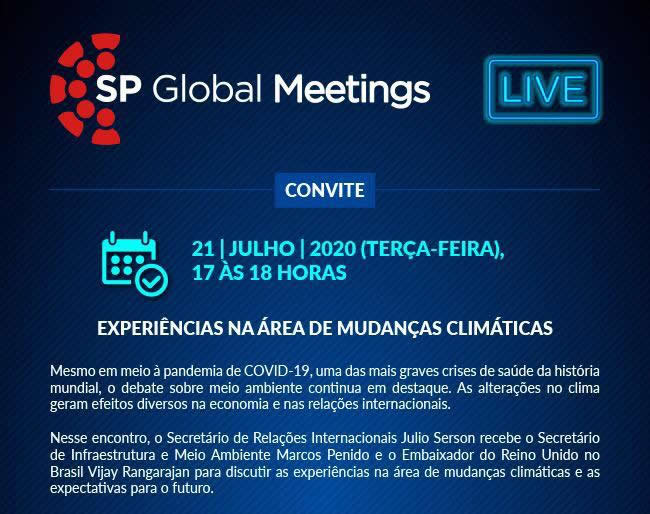 Leia mais sobre o artigo SP Global Meetings – Experiências na Área de Mudanças Climáticas – 21.07.2020
