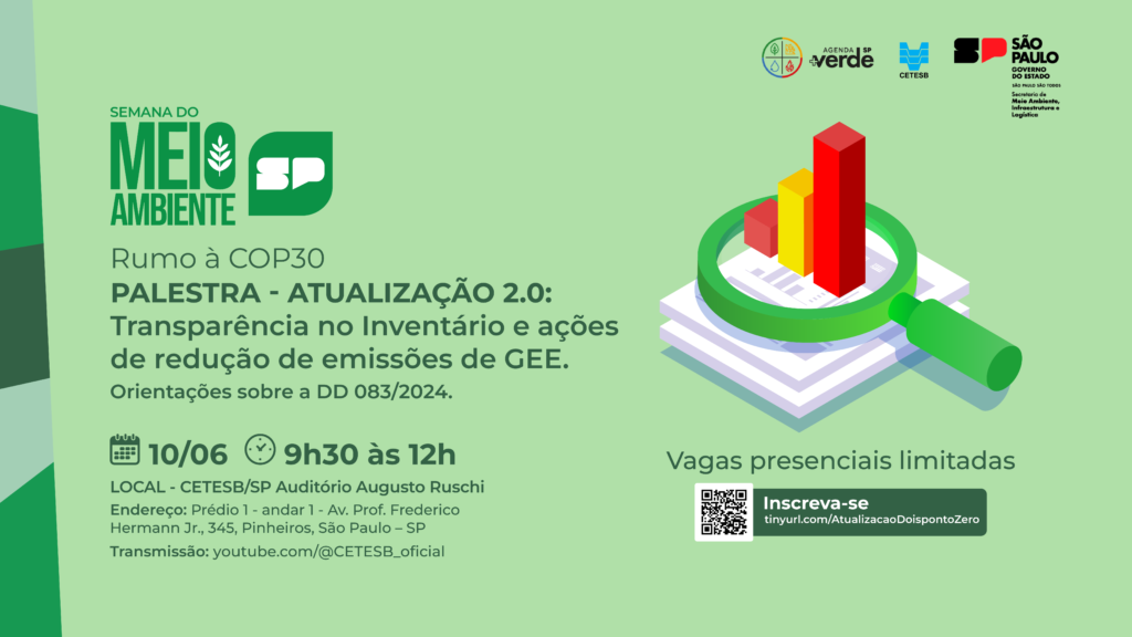 Leia mais sobre o artigo Palestra: Atualização 2.0 sobre Transparência no Inventário e Ações de Redução de GEE – Rumo à COP30